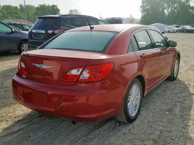 1C3LC56K38N107119 - 2008 CHRYSLER SEBRING TO MAROON photo 4