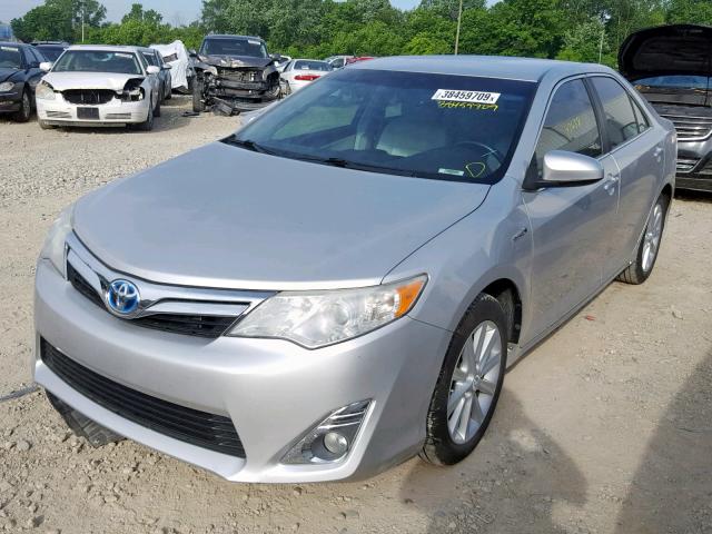 4T1BD1FK3DU074423 - 2013 TOYOTA CAMRY HYBR SILVER photo 2