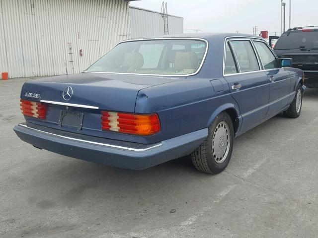 WDBCA35E8KA473558 - 1989 MERCEDES-BENZ 420 SEL BLUE photo 4