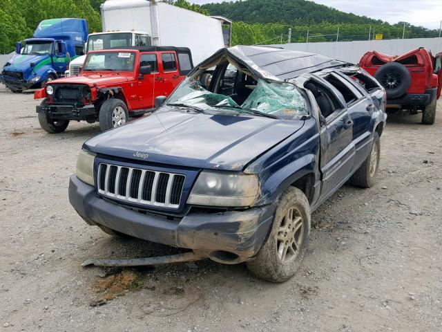 1J4GW48S74C136991 - 2004 JEEP GRAND CHER BLUE photo 2