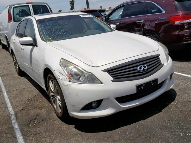 JN1DV6AP9BM601813 - 2011 INFINITI G25 BASE WHITE photo 1