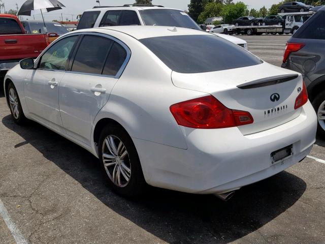 JN1DV6AP9BM601813 - 2011 INFINITI G25 BASE WHITE photo 3