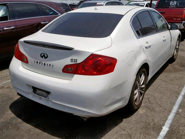 JN1DV6AP9BM601813 - 2011 INFINITI G25 BASE WHITE photo 4