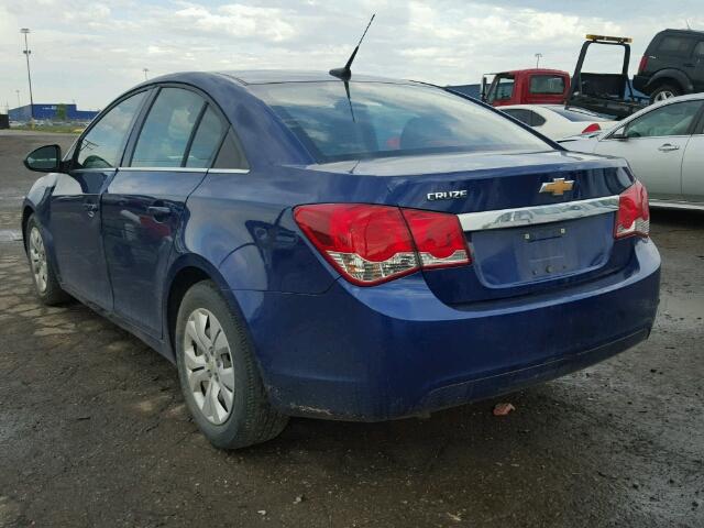 1G1PC5SH0C7174130 - 2012 CHEVROLET CRUZE LS BLUE photo 3