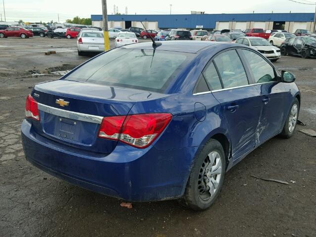 1G1PC5SH0C7174130 - 2012 CHEVROLET CRUZE LS BLUE photo 4