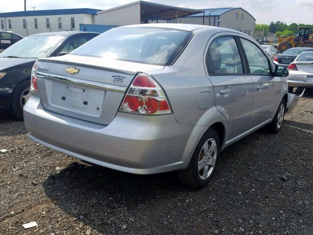 KL1TD5DE7BB196120 - 2011 CHEVROLET AVEO LS SILVER photo 4