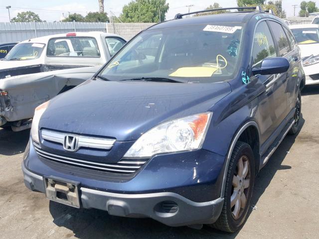 JHLRE38707C063364 - 2007 HONDA CR-V EXL BLUE photo 2