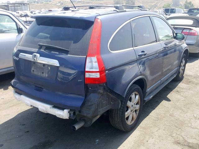 JHLRE38707C063364 - 2007 HONDA CR-V EXL BLUE photo 4