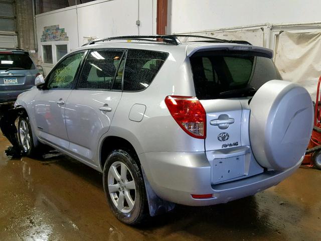 JTMBK31V685069935 - 2008 TOYOTA RAV4 LIMIT SILVER photo 3