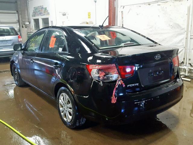 KNAFU4A24A5054604 - 2010 KIA FORTE EX BLACK photo 3