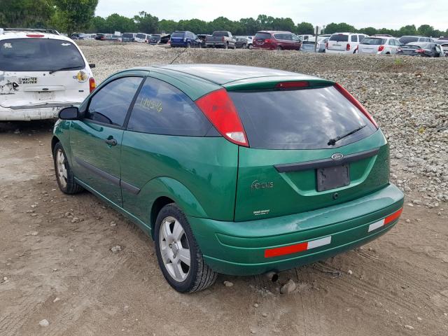 3FAFP31343R142152 - 2003 FORD FOCUS ZX3 GREEN photo 3