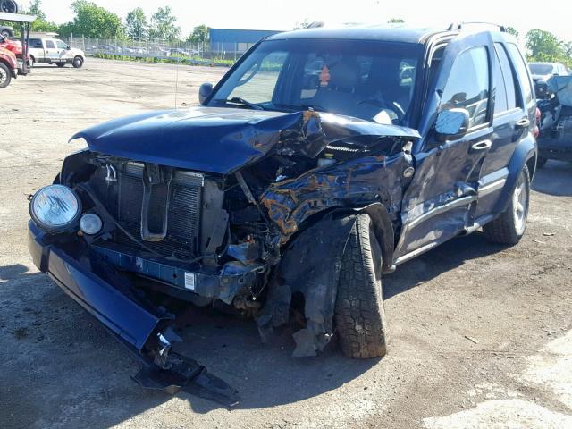 1J4GL58K75W650743 - 2005 JEEP LIBERTY LI BLUE photo 2