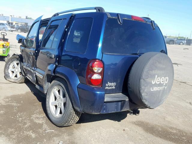 1J4GL58K75W650743 - 2005 JEEP LIBERTY LI BLUE photo 3