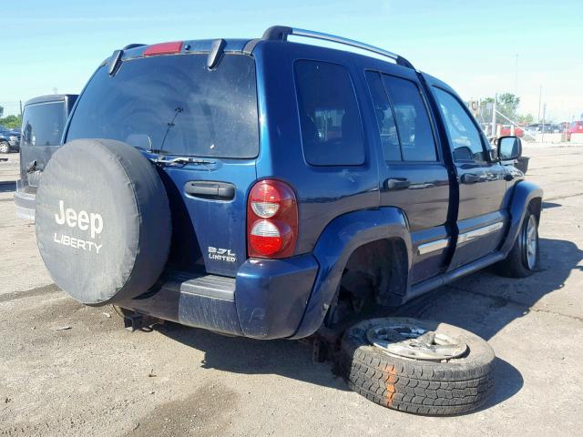 1J4GL58K75W650743 - 2005 JEEP LIBERTY LI BLUE photo 4