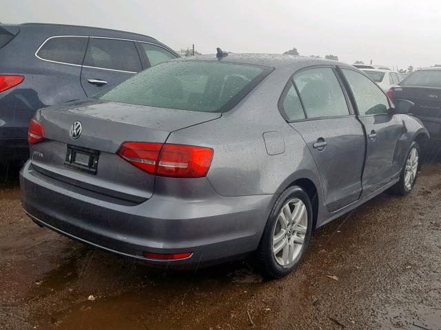 3VW2K7AJ9FM251458 - 2015 VOLKSWAGEN JETTA BASE GRAY photo 4