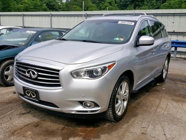 5N1AL0MMXDC339471 - 2013 INFINITI JX35 SILVER photo 2