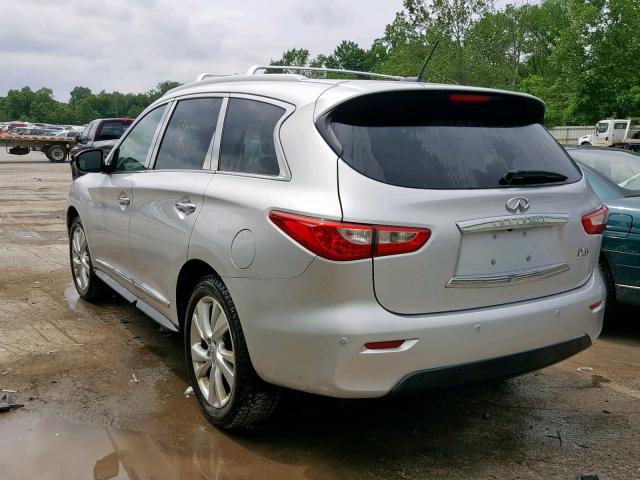 5N1AL0MMXDC339471 - 2013 INFINITI JX35 SILVER photo 3