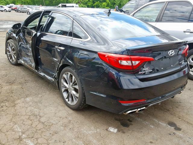 5NPE34AB3FH111075 - 2015 HYUNDAI SONATA SPO BLACK photo 3