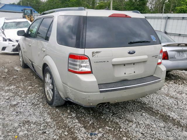 1FMDK06WX8GA30810 - 2008 FORD TAURUS X L BEIGE photo 3