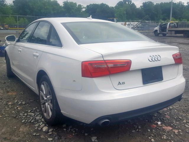 WAUFFAFC2EN143698 - 2014 AUDI A6 PREMIUM WHITE photo 3