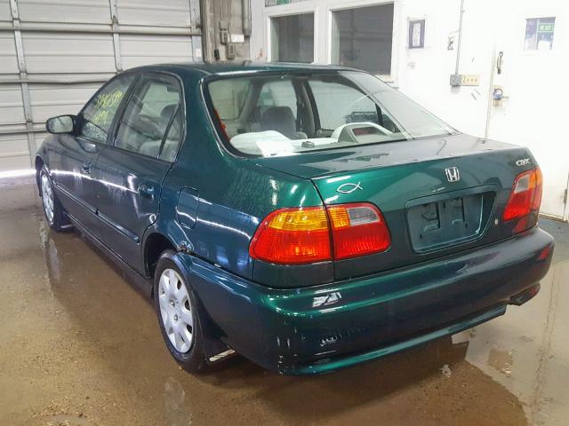 2HGEJ6618YH588521 - 2000 HONDA CIVIC BASE GREEN photo 3