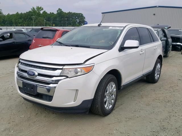 2FMDK3KC5BBA06376 - 2011 FORD EDGE LIMIT WHITE photo 2