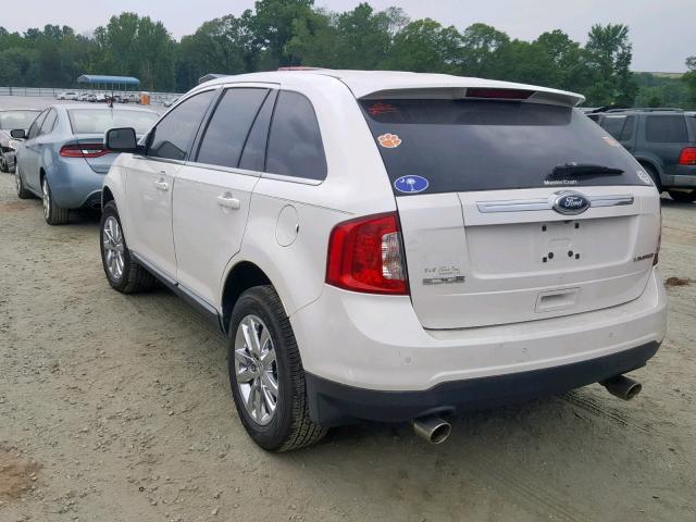 2FMDK3KC5BBA06376 - 2011 FORD EDGE LIMIT WHITE photo 3