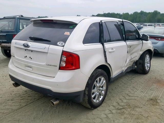 2FMDK3KC5BBA06376 - 2011 FORD EDGE LIMIT WHITE photo 4