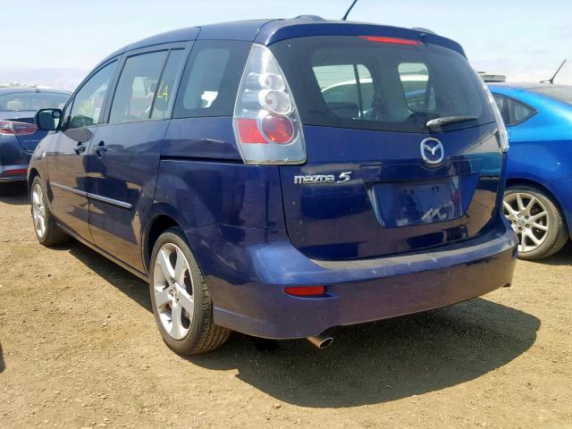 JM1CR29L870136639 - 2007 MAZDA 5 BLUE photo 3