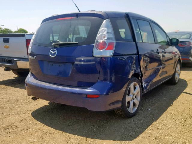 JM1CR29L870136639 - 2007 MAZDA 5 BLUE photo 4