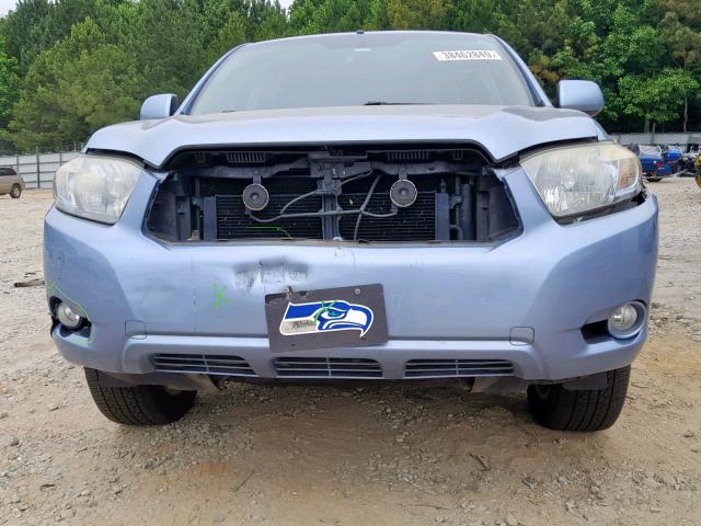 JTEEW44AX82016586 - 2008 TOYOTA HIGHLANDER BLUE photo 9