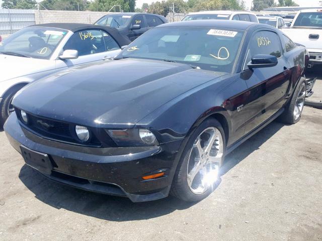 1ZVBP8CHXA5105182 - 2010 FORD MUSTANG GT BLACK photo 2