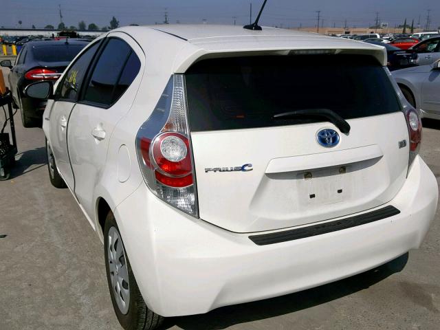 JTDKDTB30C1024223 - 2012 TOYOTA PRIUS C WHITE photo 3