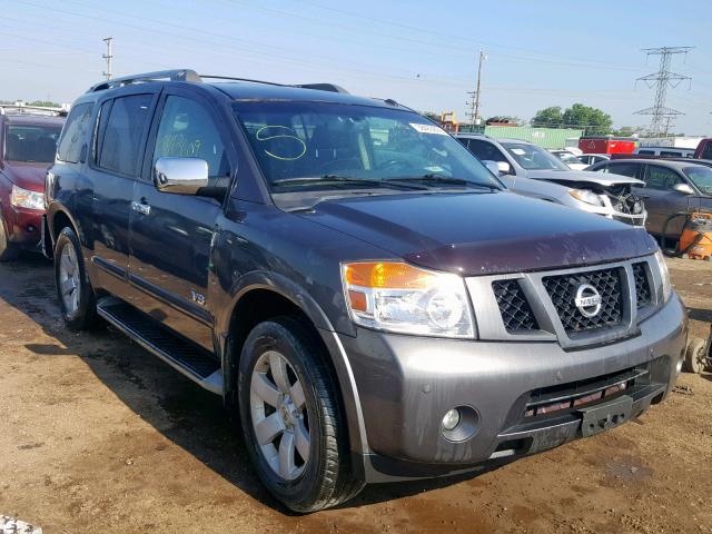 5N1BA08C68N628627 - 2008 NISSAN ARMADA SE GRAY photo 1