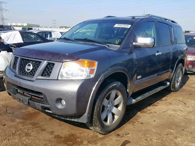 5N1BA08C68N628627 - 2008 NISSAN ARMADA SE GRAY photo 2