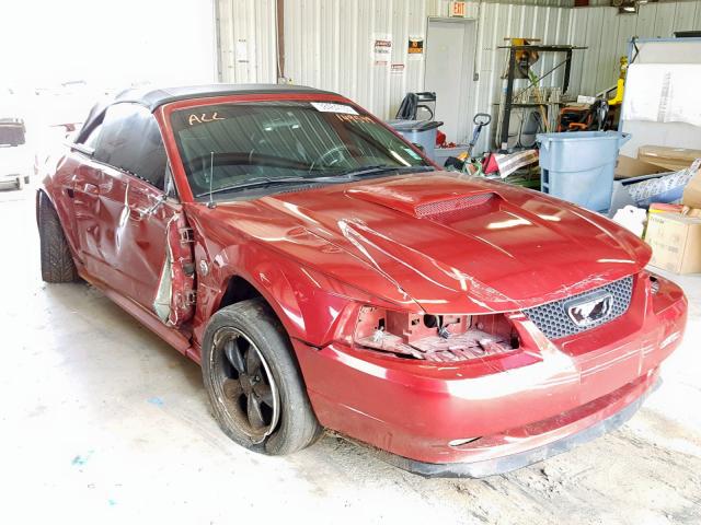 1FAFP45X94F149549 - 2004 FORD MUSTANG GT RED photo 1