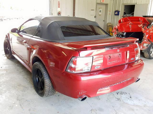 1FAFP45X94F149549 - 2004 FORD MUSTANG GT RED photo 3