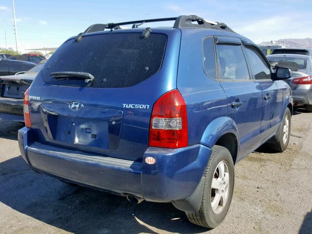 KM8JM12B86U342970 - 2006 HYUNDAI TUCSON GL BLUE photo 4