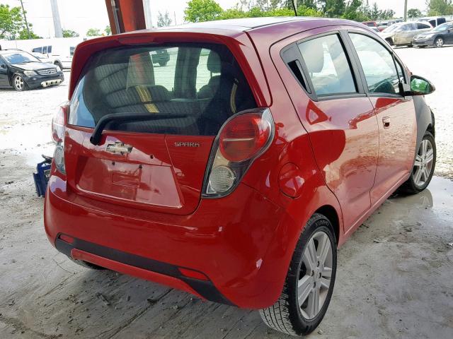 KL8CD6S96FC732410 - 2015 CHEVROLET SPARK 1LT RED photo 4