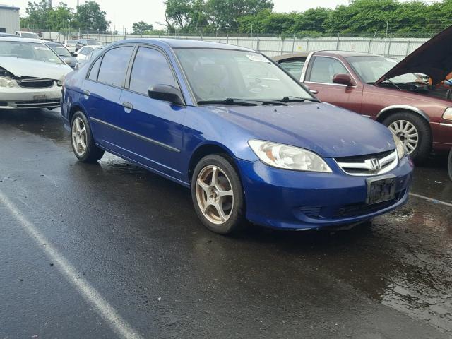 1HGES16314L006452 - 2004 HONDA CIVIC DX V BLUE photo 1