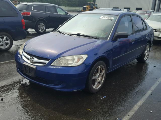 1HGES16314L006452 - 2004 HONDA CIVIC DX V BLUE photo 2