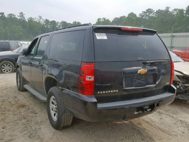 1GNSC5E07CR171809 - 2012 CHEVROLET SUBURBAN C BLACK photo 3