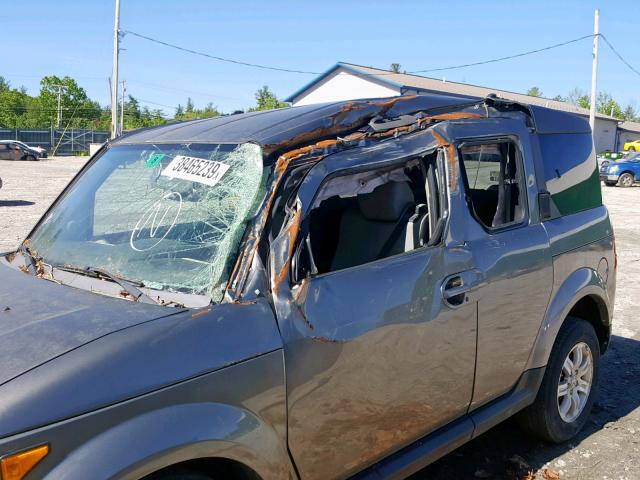 5J6YH28717L014789 - 2007 HONDA ELEMENT EX GRAY photo 9