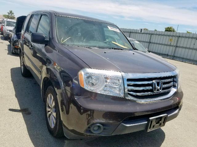 5FNYF3H26DB028000 - 2013 HONDA PILOT LX BROWN photo 1