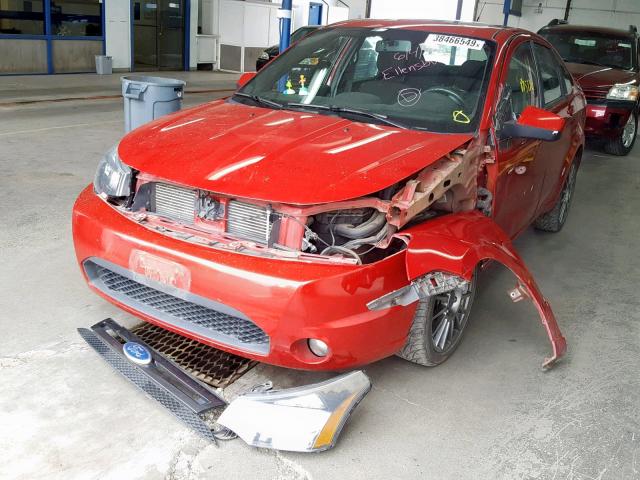 1FAHP3GN8BW127280 - 2011 FORD FOCUS SES RED photo 2