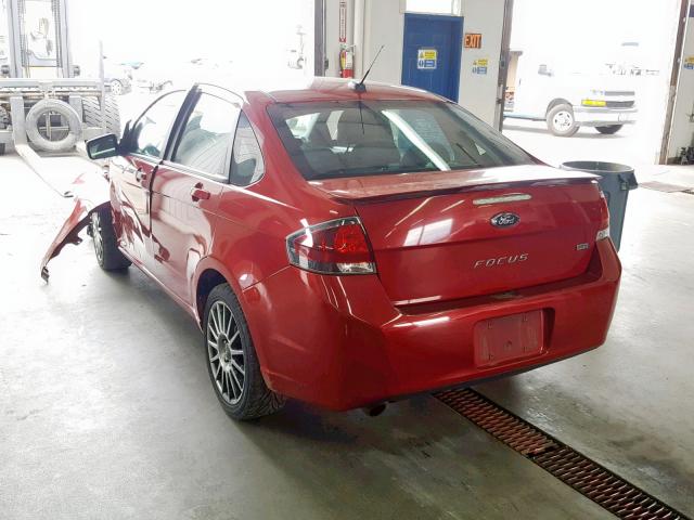 1FAHP3GN8BW127280 - 2011 FORD FOCUS SES RED photo 3