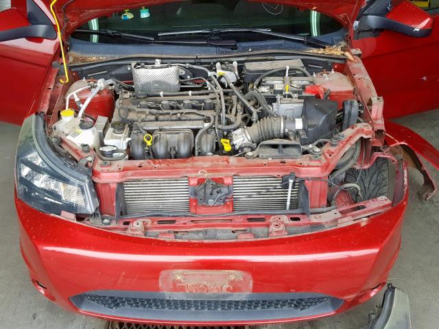 1FAHP3GN8BW127280 - 2011 FORD FOCUS SES RED photo 7