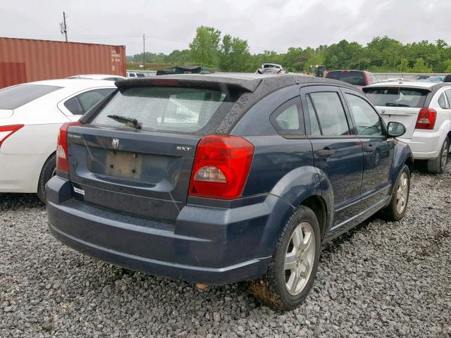 1B3HB48B37D154409 - 2007 DODGE CALIBER SX BLUE photo 4