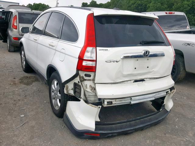 JHLRE48748C033596 - 2008 HONDA CR-V EXL WHITE photo 3