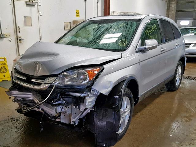 5J6RE4H78AL099064 - 2010 HONDA CR-V EXL SILVER photo 2